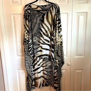 Slim Factor Zebra Print Poncho